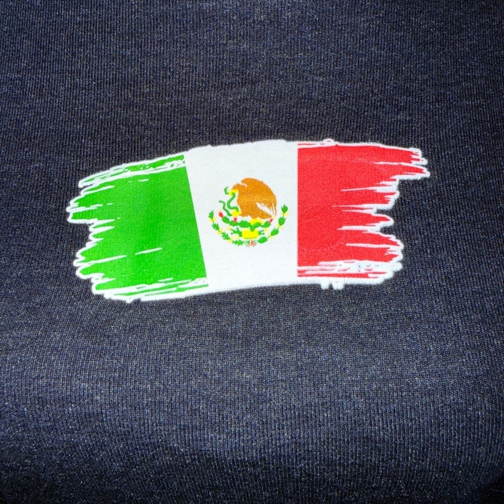 Where I'm From Mexico Flag Crop Tank Women M NEW Dark Gray Graphic Sleeveless